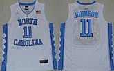 North Carolina #11 Brice Johnson White Basketball Stitched NCAA Jersey,baseball caps,new era cap wholesale,wholesale hats